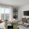living room with large window